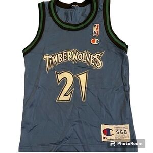 Vintage Minnesota Timberwolves Kevin Garnett Youth Jersey, Size‎ Small